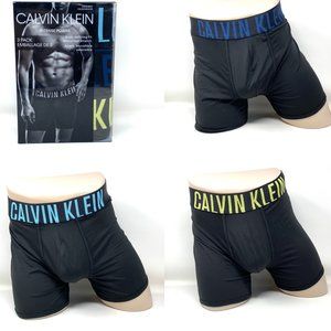 Calvin Klein 3 Pack Men's NB2594-909 Intense Power Microfiber Boxer Briefs Black